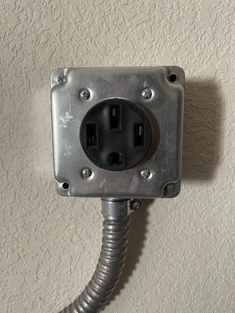 NEMA 14-50 outlet installed for Smart Home Electrical in McKean